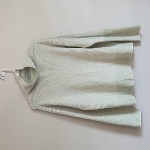 Calvin Klein Sage Green Rib Knit Sweater Mock Turtleneck XL